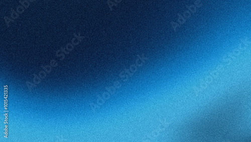 Abstract blue gradient background grainy texture. Wallpaper. Horizontal blue gradient. Suitable for banner, poster, header, flyer, etc.