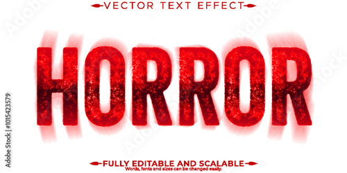 Halloween monster text effect, editable horror and scary text style