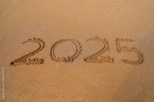 2025 written in the sand