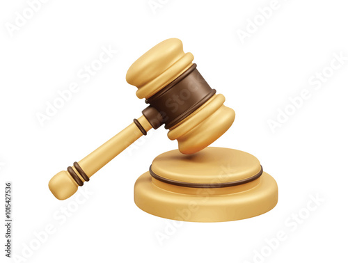 Judge hammer gavel concept of law icon. Professional lawyer, punishment, judgement, law advisor icon illustration