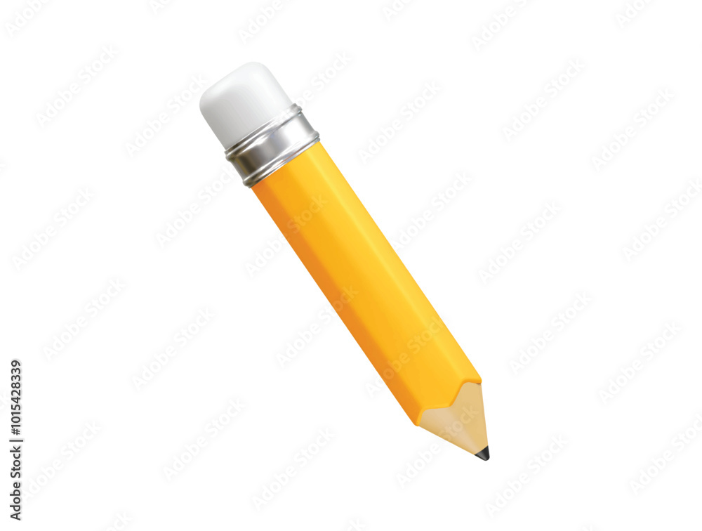 Pencil icon illustration 3d rendering Pencil icon illustration 3d rendering