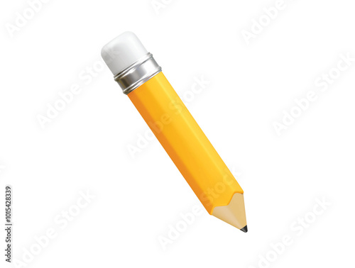 Pencil icon illustration 3d rendering
