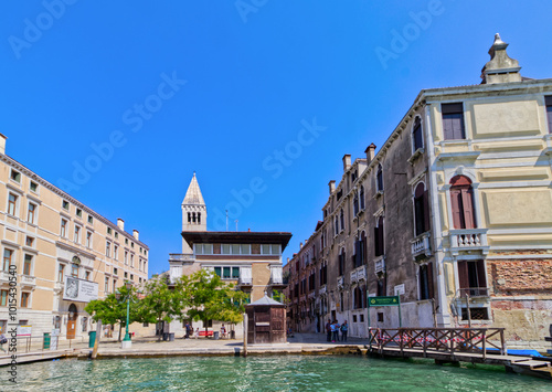Streets of the city run right into the water, Venice, Italy