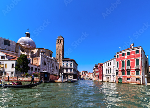 Obraz na płótnie Canals connected with other canals, Venice, Italy w salonie