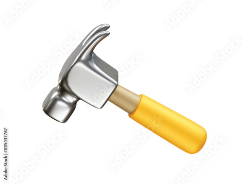 Hammer icon 3d rendering vector