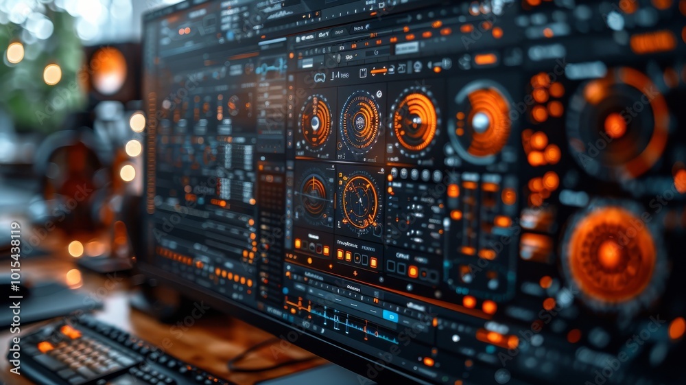 Obraz premium Futuristic Control Panel Interface