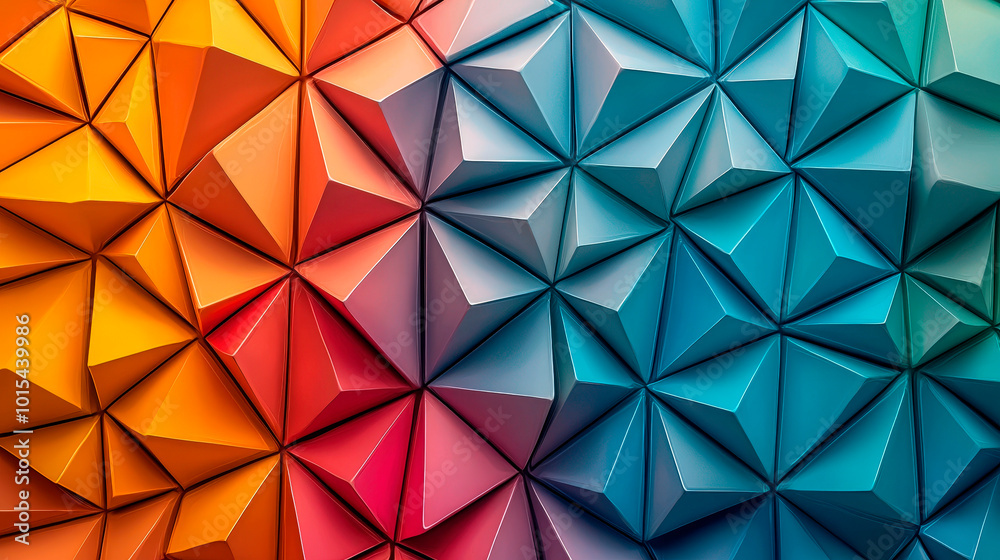 Abstract Pattern Of Triangles In Gradient Colors Modern And Stylish. Abstract Pattern Of Triangles In Gradient Colors Modern And Stylish.