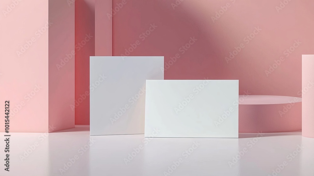 Blank business cards for design. Mockup empty display of greeting postcard. Ideal for presentation, branding, and advertising agencies. You can replace your own design on the smart object layer Blank business cards for design. Mockup empty display of greeting postcard. Ideal for presentation, branding, and advertising agencies. You can replace your own design on the smart object layer