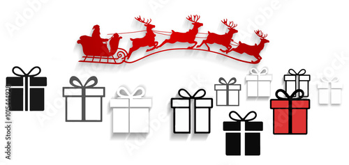 Santa Claus sits in the fly...