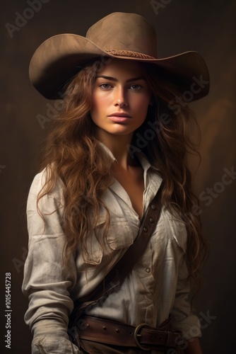 Cowgirl in Wild West Style