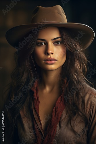 Cowgirl in Wild West Style