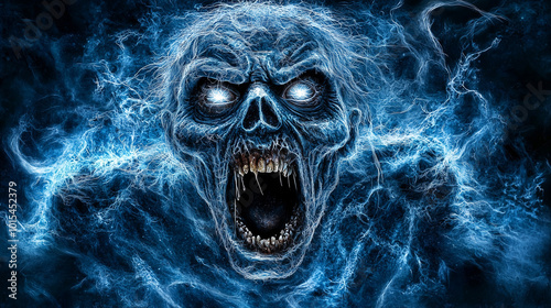 Void Gaze: Terrifying Portrait of the Undead
