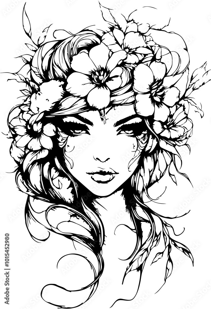 Malbuch, Sketch, Vektorgrafik, illustration, graphic, silhouette, graustufen