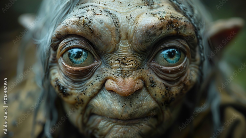 Close-up Portrait of a Fantasy Creature with Detailed Skin Close-up Portrait of a Fantasy Creature with Detailed Skin