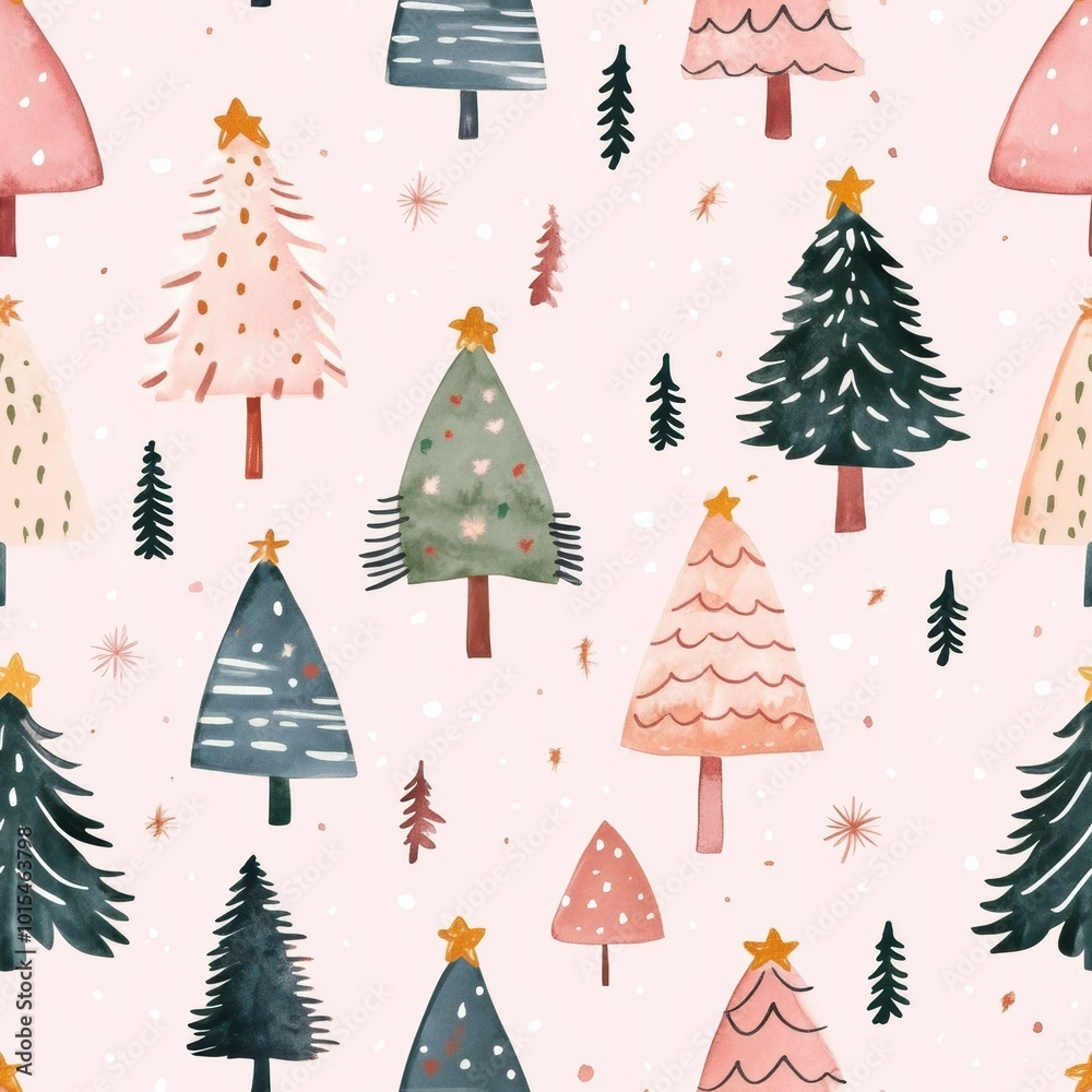 Repetitive pattern seamless background tile of Christmas tree for holiday Repetitive pattern seamless background tile of Christmas tree for holiday