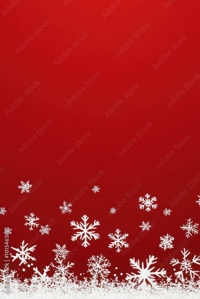 Red background template with white snow flake for holiday greeting card poster design. Red background template with white snow flake for holiday greeting card poster design.