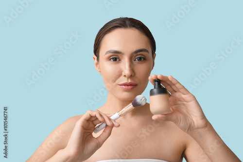 Young woman with makeup fou...