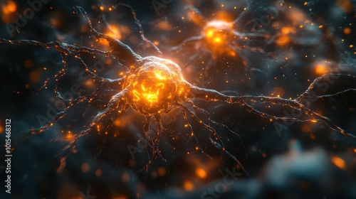 brightly lit neurons and synapses interconnected showcasing the complexity of neural connections in a vibrant glowing representation of brain activity