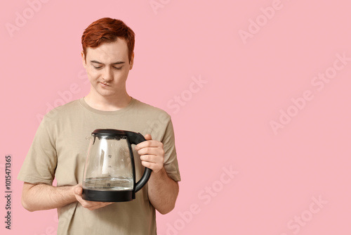 Thoughtful young man with m...