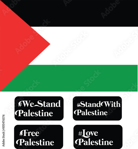 Free Download Palestine Flag State Illustration Vector Design With Flags - GFXLoad