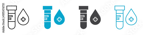 blood sample icon sign and symbol