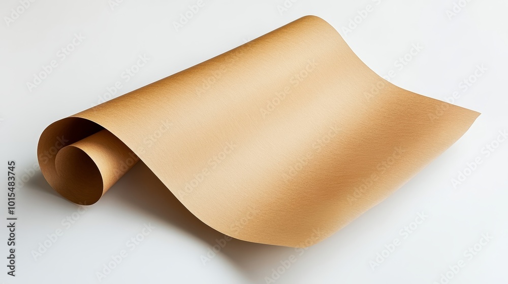 Curved blank paper sheet with soft edges perfect for creative designs presentations or artistic projects showcasing minimalism and versatility in white space Curved blank paper sheet with soft edges perfect for creative designs presentations or artistic projects showcasing minimalism and versatility in white space