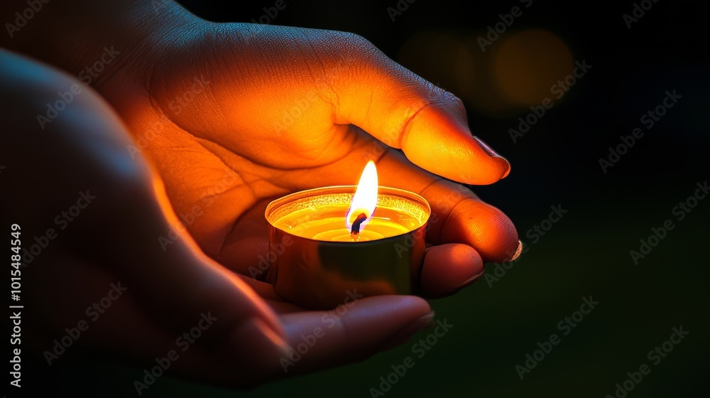 Illuminating Faith: A Person Lighting a Prayer Candle as a Symbol of Hope and Spiritual Connection in a Sacred Space for Reflection and Serenity Illuminating Faith: A Person Lighting a Prayer Candle as a Symbol of Hope and Spiritual Connection in a Sacred Space for Reflection and Serenity