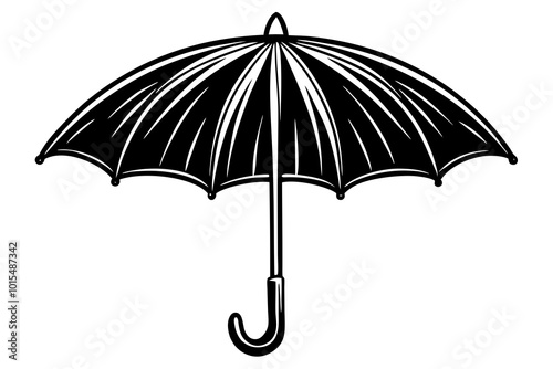  Beautiful Umbrella silhouette minimalistic vector art illustration photo