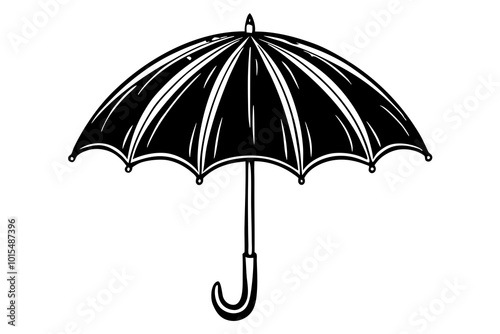  Beautiful Umbrella silhouette minimalistic vector art illustration photo