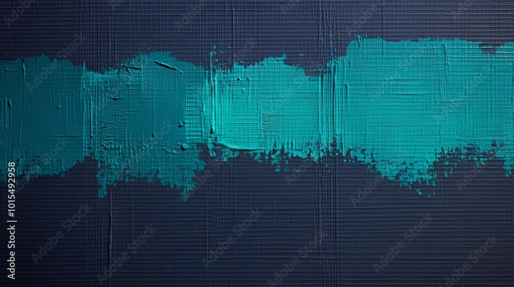 Fototapeta premium Deep navy blue and teal gradient on textured recycled cardboard for minimalistic design eco-friendly art background showcasing sustainable aesthetics and creativity