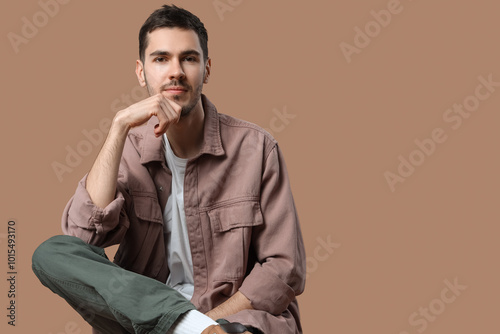 Handsome young man in styli...