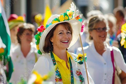 Festive Whit Monday Parade: A Colorful Celebration of Tradition and Joy in Luxembourg's Heart photo