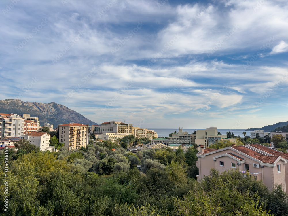 Obraz premium Becici, Montenegro, View of the city