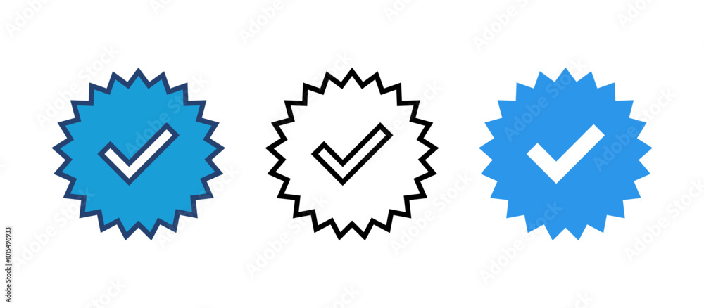 verified icon vector. verification check mark. approved icon verified icon vector. verification check mark. approved icon