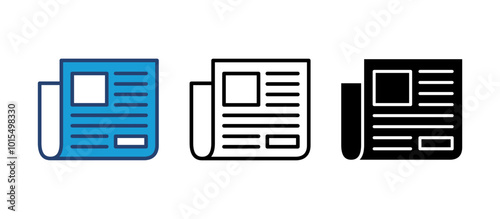 Newspaper icon vector. news paper vector sign