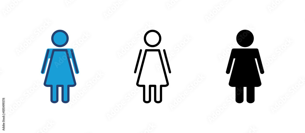 Fototapeta premium Female icon vector. woman icon vector