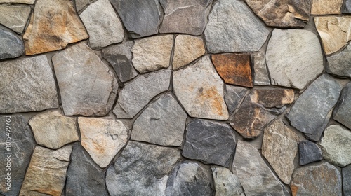 Textured flagstone wall featuring diverse shapes and lines ideal for creating stylish backgrounds in architecture landscaping and interior design projects