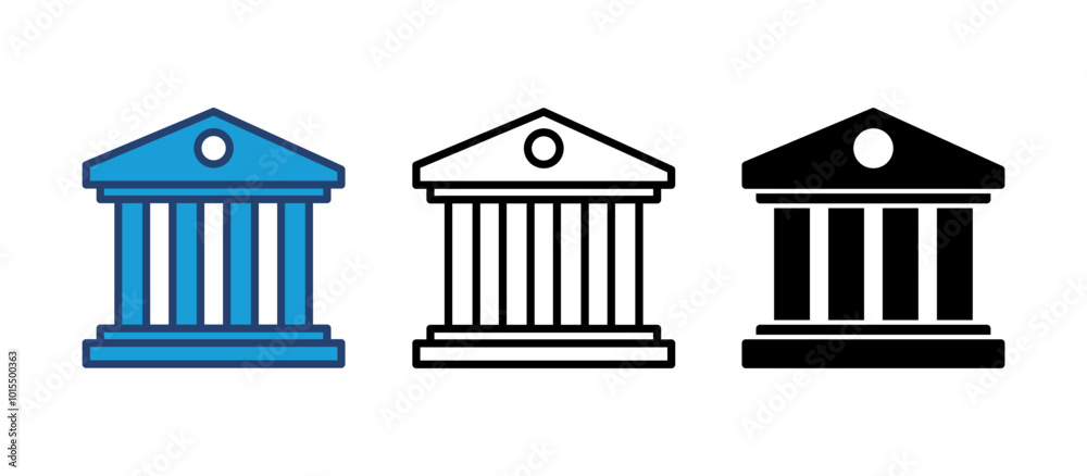 Obraz premium Bank icon vector. bank vector icon, museum, university