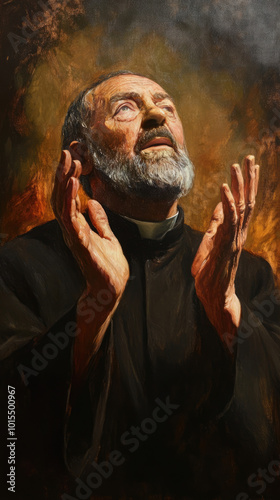 padre Pio art illustration 