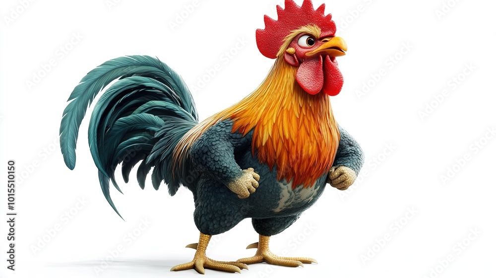 Fototapeta premium rooster muscles