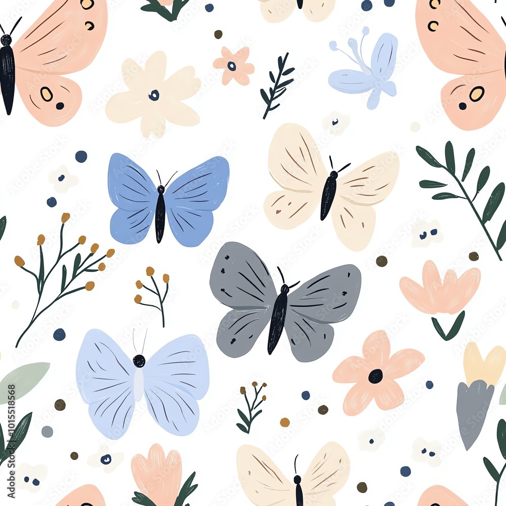 Cute colorful butterfly seamless pattern Cute colorful butterfly seamless pattern