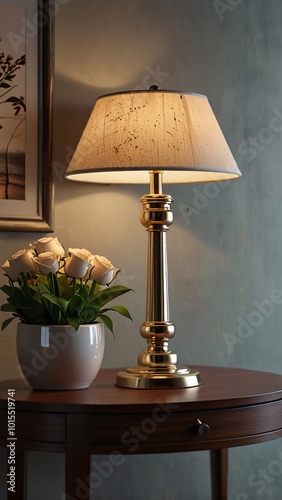 lamp on a table