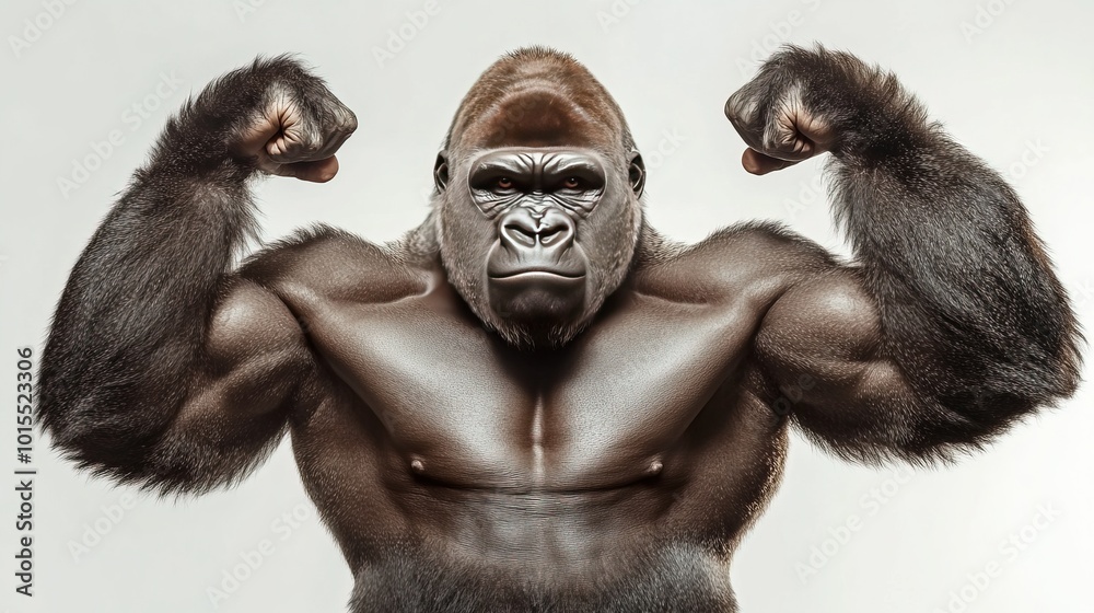 big buff gorilla with well defined muscles big buff gorilla with well defined muscles