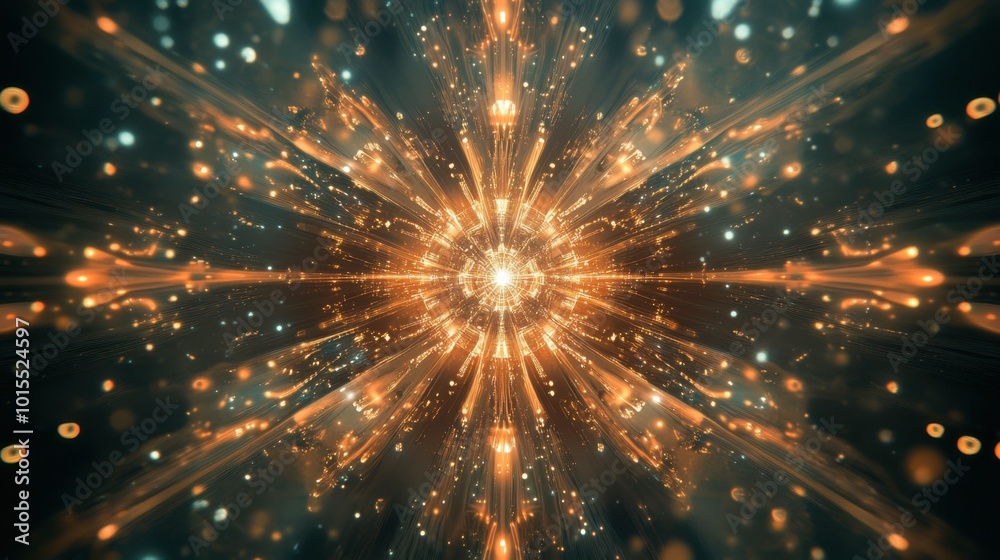 A symmetrical pattern of glowing lines radiating from the center, creating a futuristic starburst effect. A symmetrical pattern of glowing lines radiating from the center, creating a futuristic starburst effect.