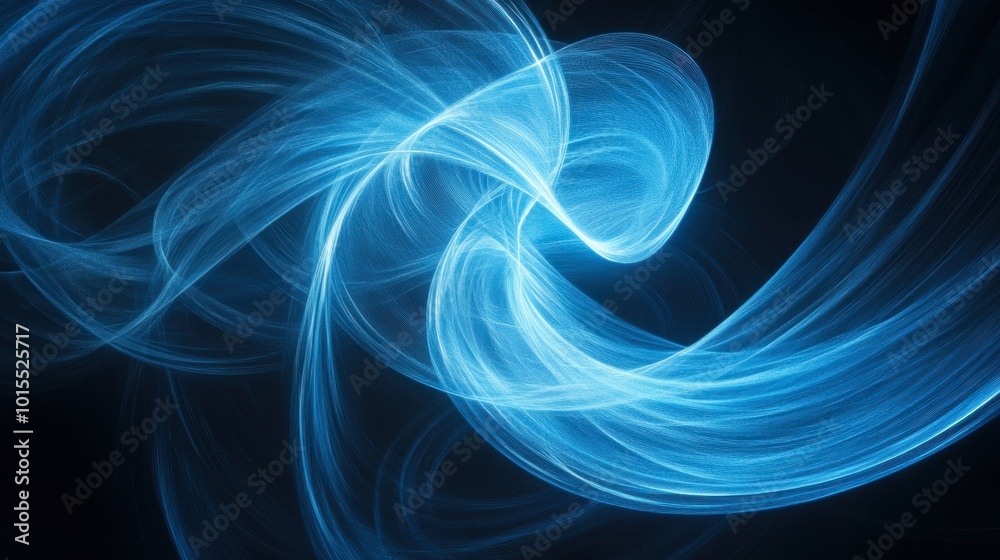 Abstract glowing blue lines swirling in a dark background, creating a futuristic pattern of light trails and curves. Abstract glowing blue lines swirling in a dark background, creating a futuristic pattern of light trails and curves.