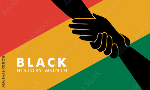 Black History Month Celebration Background Vector Illustration 