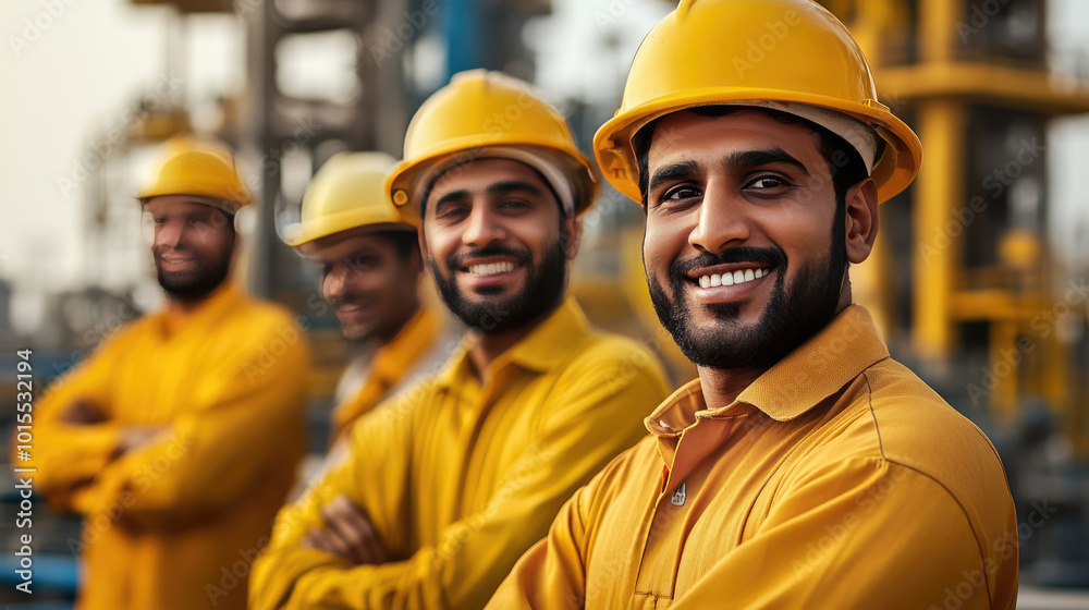 the petroleum, natural gas line company workers are standing in front of the site the petroleum, natural gas line company workers are standing in front of the site