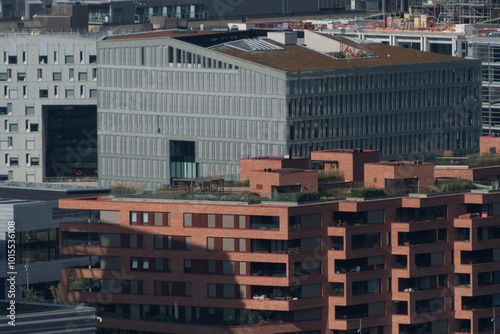 Photography Rich exterior details and layers showcasing urban redevelopment in Bjorvika dist