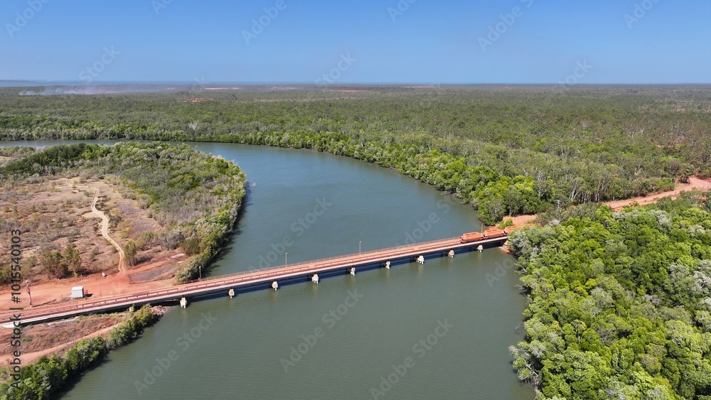 Fototapeta premium Aerial photo of Weipa Queensland Australia