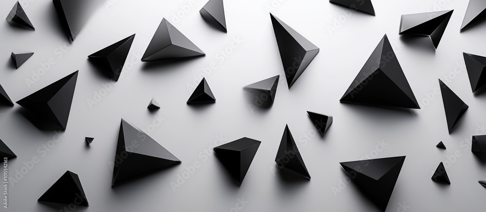 Obraz premium Black Triangles on a White Background